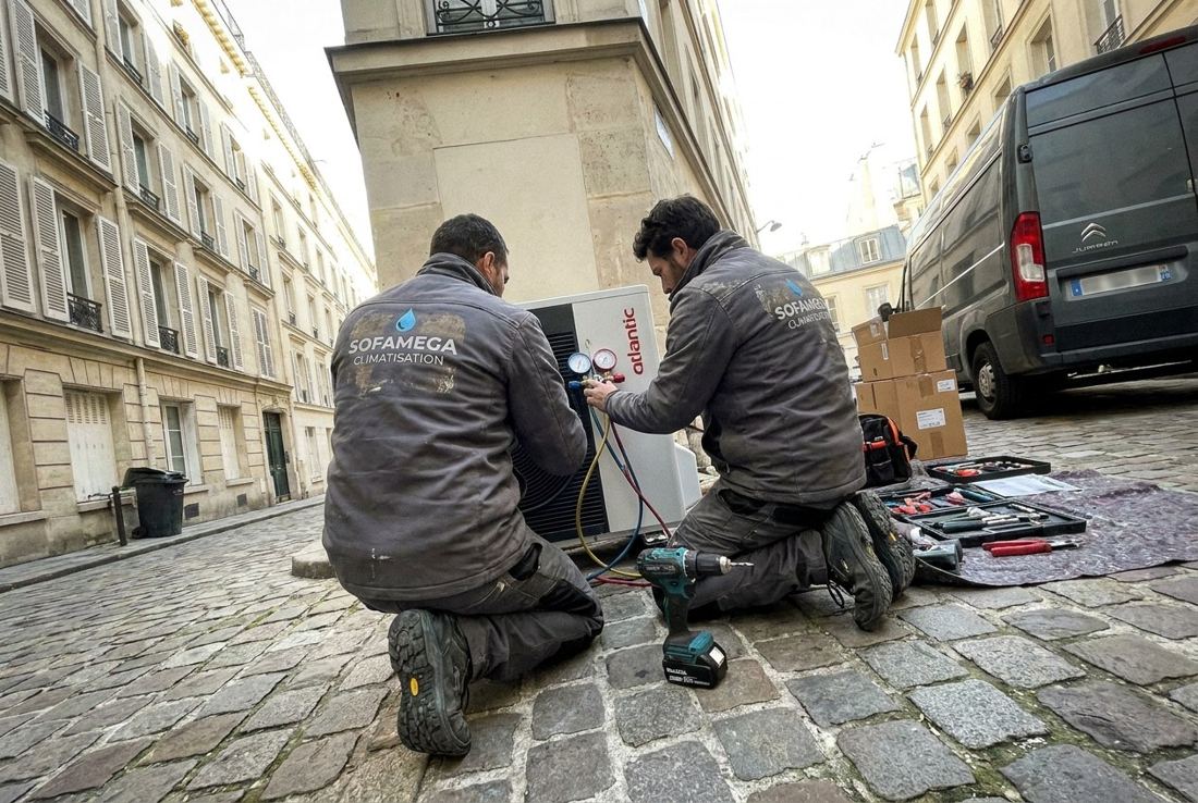Paris 8ème sofamega climatisation — le camion atelier