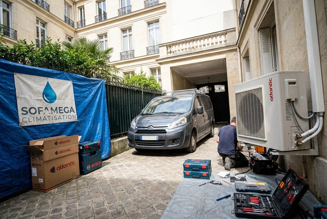Paris 8ème sofamega climatisation — installation terminée